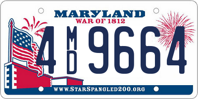 MD license plate 4MD9664