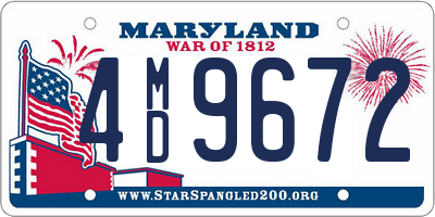 MD license plate 4MD9672