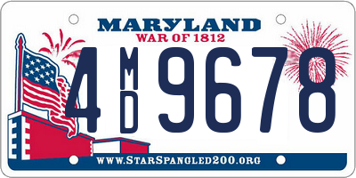 MD license plate 4MD9678