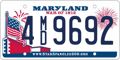 MD license plate 4MD9692