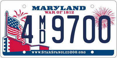 MD license plate 4MD9700