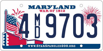 MD license plate 4MD9703