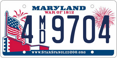 MD license plate 4MD9704