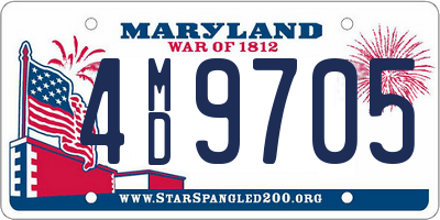 MD license plate 4MD9705