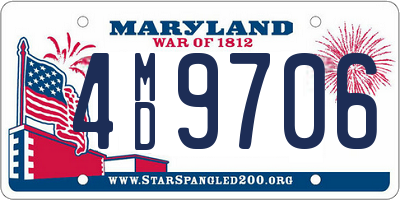 MD license plate 4MD9706