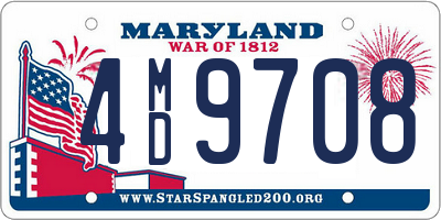 MD license plate 4MD9708