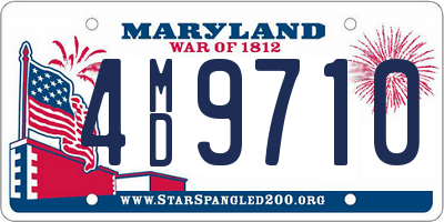 MD license plate 4MD9710