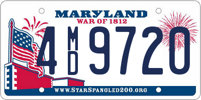 MD license plate 4MD9720