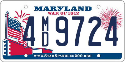 MD license plate 4MD9724