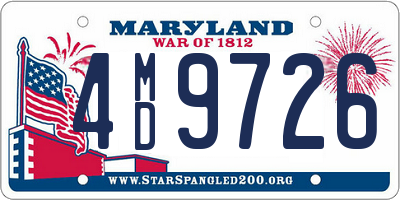 MD license plate 4MD9726