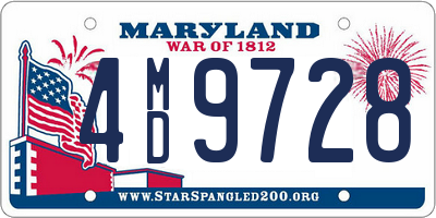 MD license plate 4MD9728