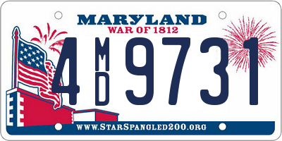 MD license plate 4MD9731