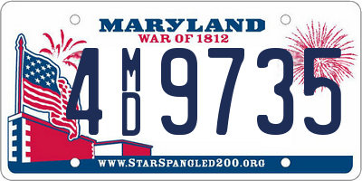 MD license plate 4MD9735