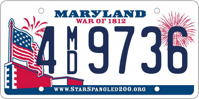 MD license plate 4MD9736