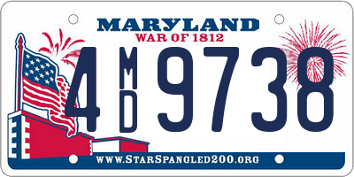 MD license plate 4MD9738