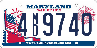 MD license plate 4MD9740