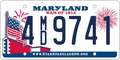 MD license plate 4MD9741