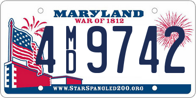 MD license plate 4MD9742