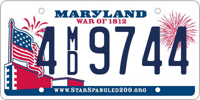 MD license plate 4MD9744