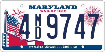 MD license plate 4MD9747