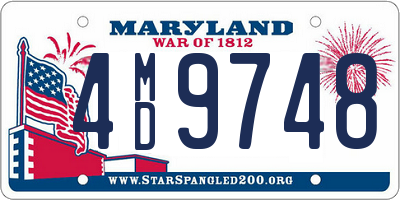 MD license plate 4MD9748