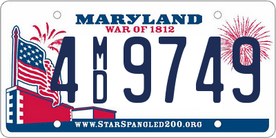 MD license plate 4MD9749