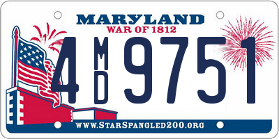 MD license plate 4MD9751