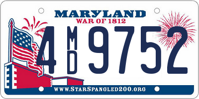 MD license plate 4MD9752