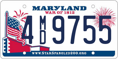 MD license plate 4MD9755