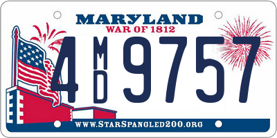 MD license plate 4MD9757