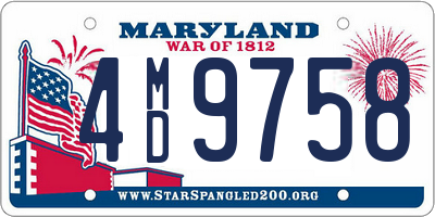 MD license plate 4MD9758