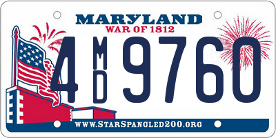 MD license plate 4MD9760