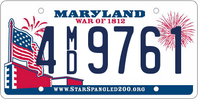 MD license plate 4MD9761