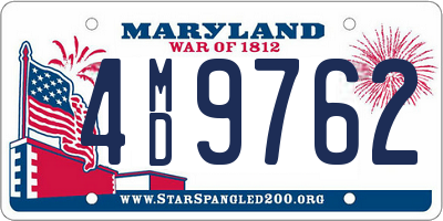 MD license plate 4MD9762