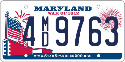 MD license plate 4MD9763