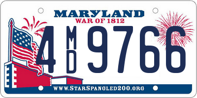 MD license plate 4MD9766