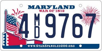 MD license plate 4MD9767
