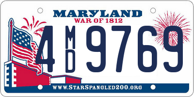 MD license plate 4MD9769