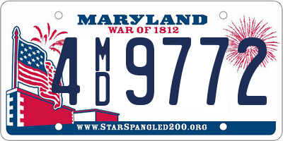 MD license plate 4MD9772