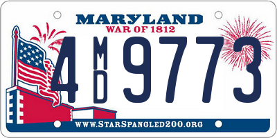 MD license plate 4MD9773