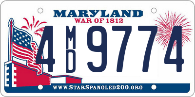 MD license plate 4MD9774