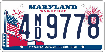 MD license plate 4MD9778