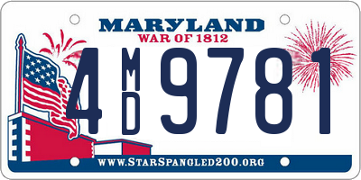 MD license plate 4MD9781