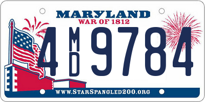 MD license plate 4MD9784