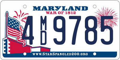 MD license plate 4MD9785