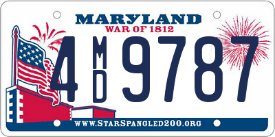 MD license plate 4MD9787