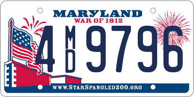 MD license plate 4MD9796