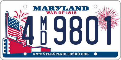 MD license plate 4MD9801