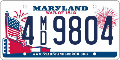 MD license plate 4MD9804