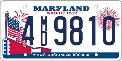 MD license plate 4MD9810